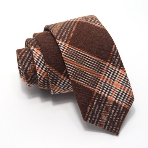 Men's Wool Tie - Brown/Multicolor