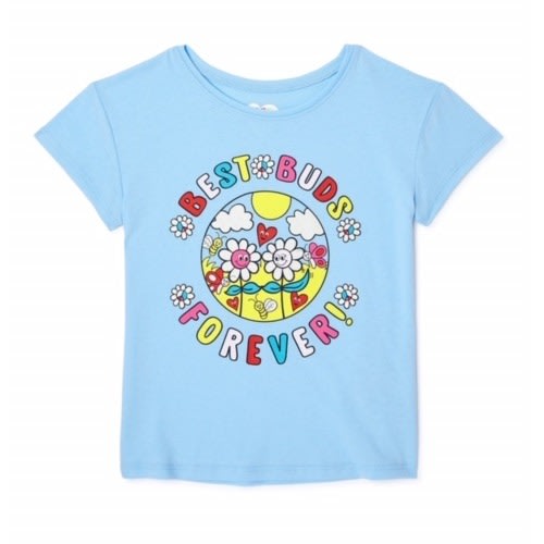 365 Kids By Garanimals Girls Best Buds Short Sleeve Top