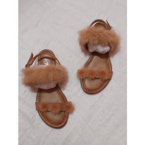 Fur Sandal - Brown