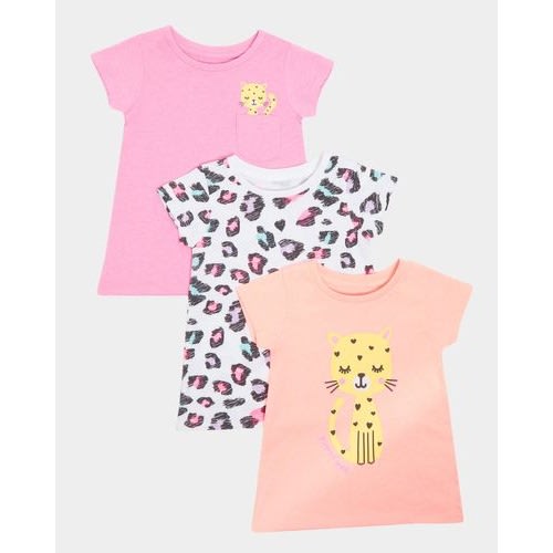 Girl's Coral T-shirt- Pack Of 3