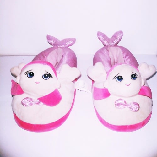 Pink Swimming Princess Indoor Slippers