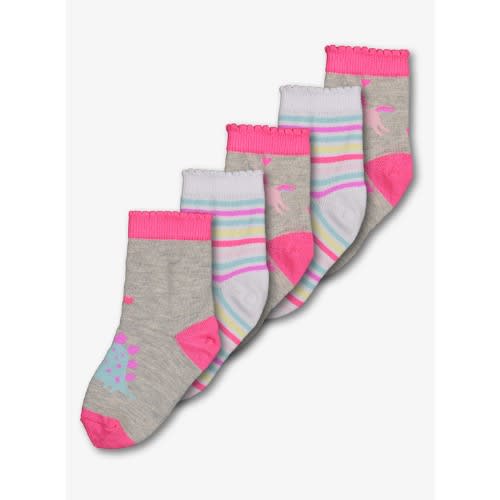 Multicoloured Socks 5 Pack - Unicorn & Dino