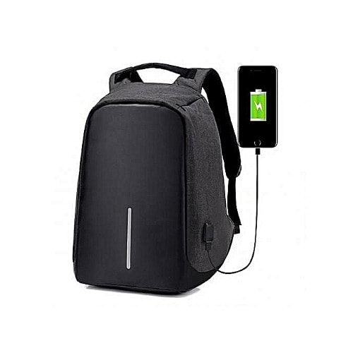 Anti Theft Smart Bag Security Travel Backpack & Laptop Bag With Usb Charging Port- Black