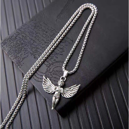 Stainless Steel Angel Pendant & Collar Chain
