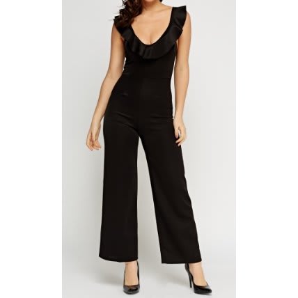 Wide Leg Frilled Jumpsuit 0045