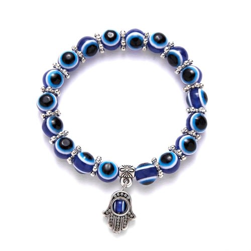 Blue Eye Beaded Bracelet