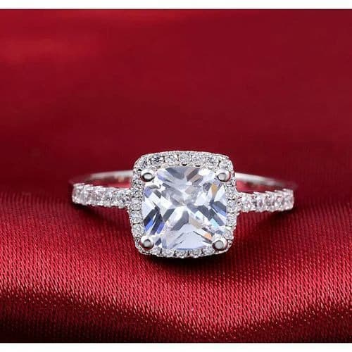 Sterling Silver Engagement Ring