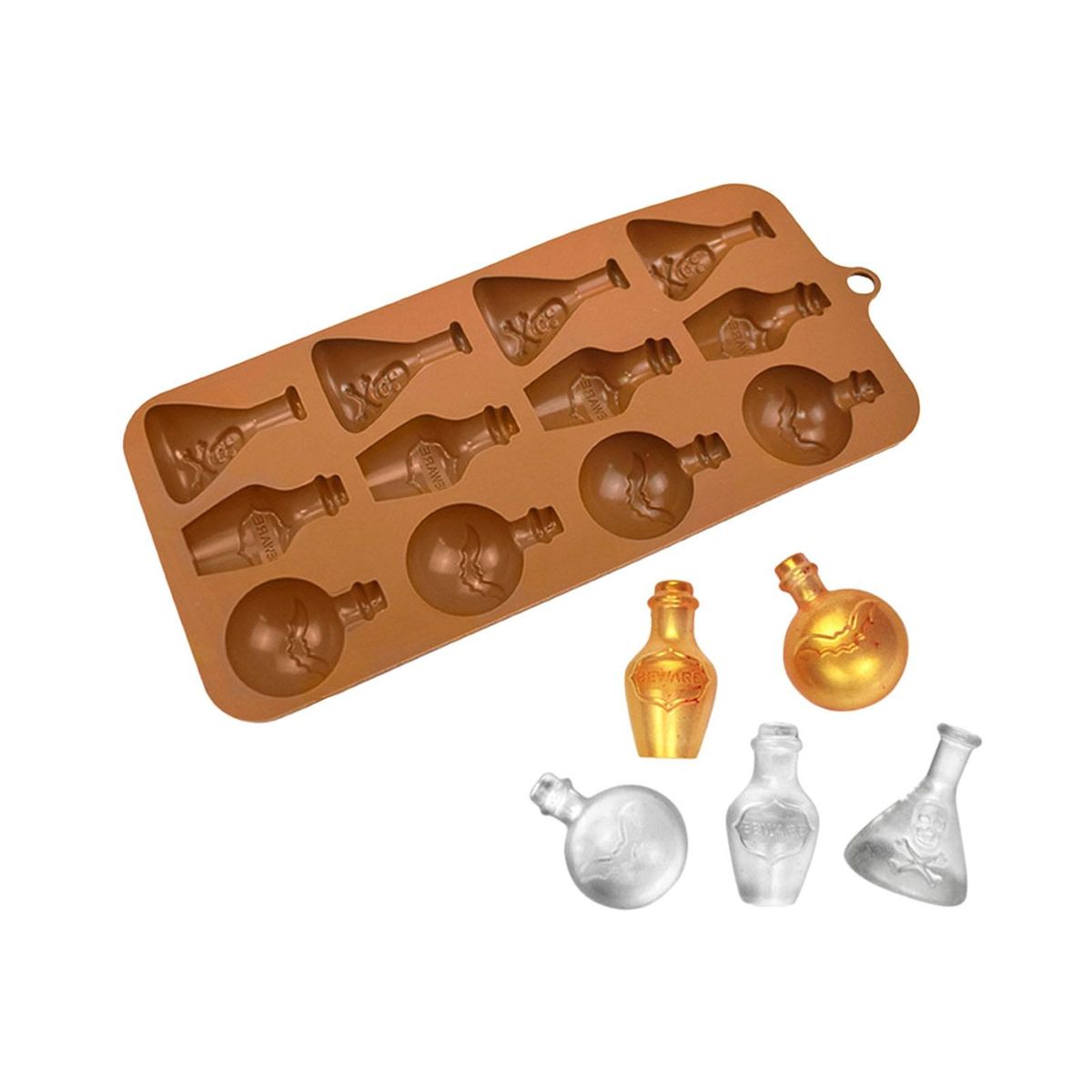Non-stick Silicone Mold Silicone Halloween Pumpkin Ghost Chocolate B