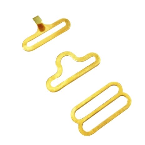 25 Gold Adjustable Bow Tie Hooks