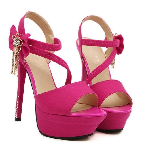 Ladies High Stiletto Sandals - Pink