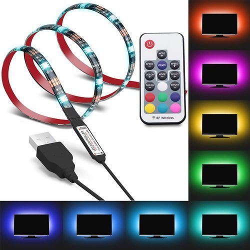 3M USB LED Strip Light RGB TV Back Light  Remote Enabled