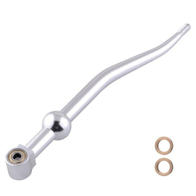 Racing Car Vehicle Aluminum Alloy Dual Bend Shifter-Silver