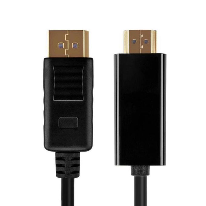 1.8M Display Port DP Male To HDMI Cable Adapter 4K Laptop PC HD TV Cable