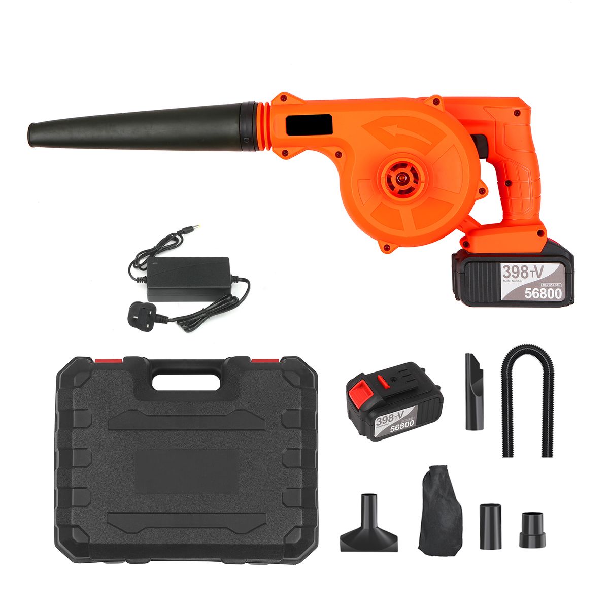 Cordless Leaf Blower 21V 2 Pack 4.0A Lithium 2 In 1 Sweeper