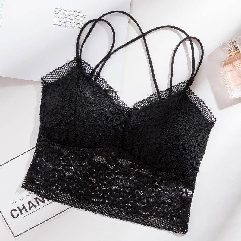 Bralette Floral Padded Push Up Lace Fasteners For Women Sexy Lingerie Corset Lingerie Lingerie Seamless Bra Crop Tops Bra