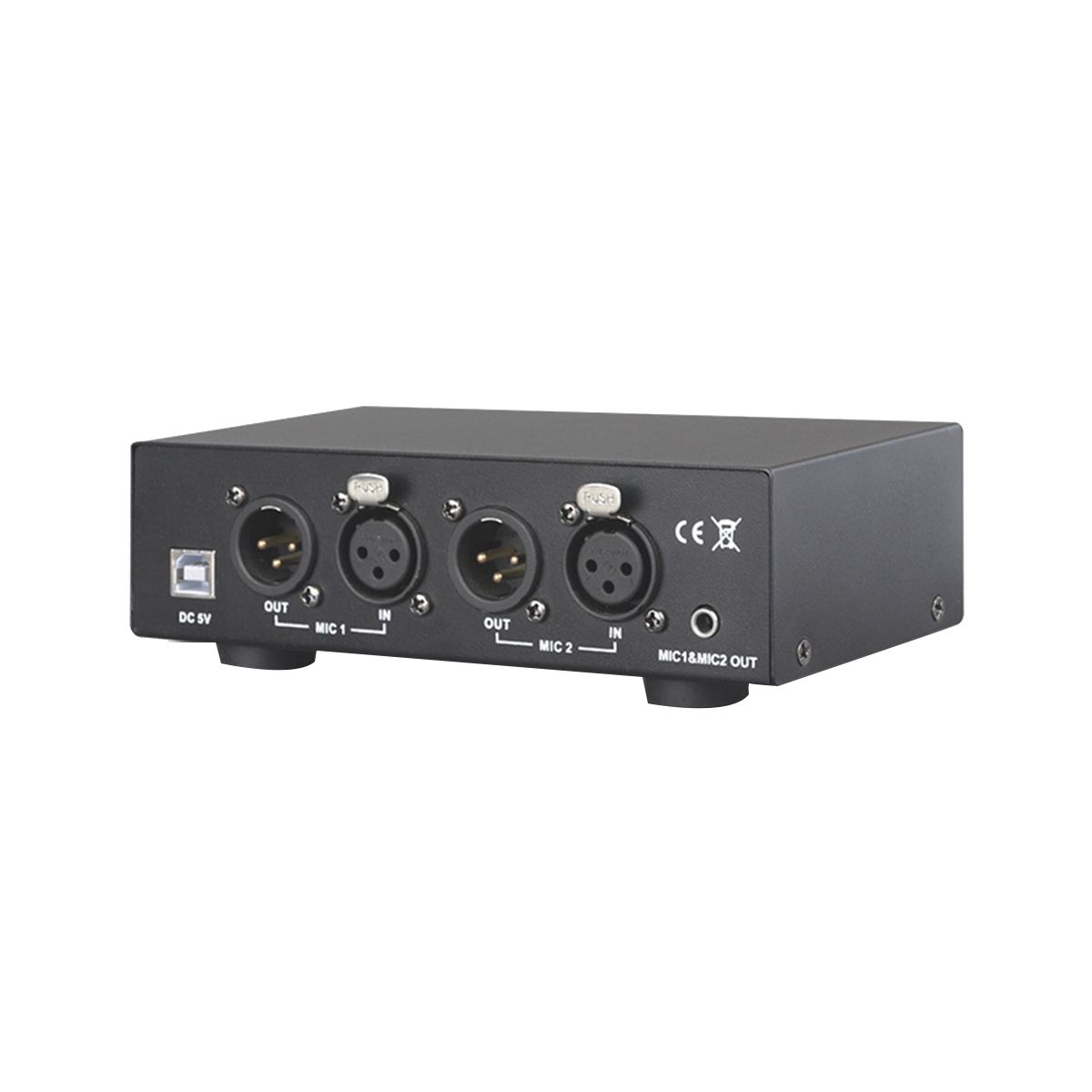 48V USB Dual Mixed Output Phantom Power Supply for Condenser Microphones Music Recording Equipment