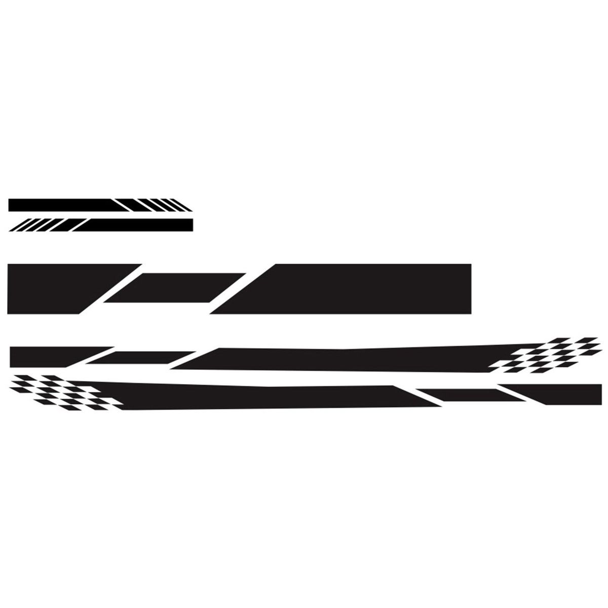 Universal Car Sticker Set 5PCS Racing Car Body Side Roof Hood Rear Mirror Decals for All Cars Decal