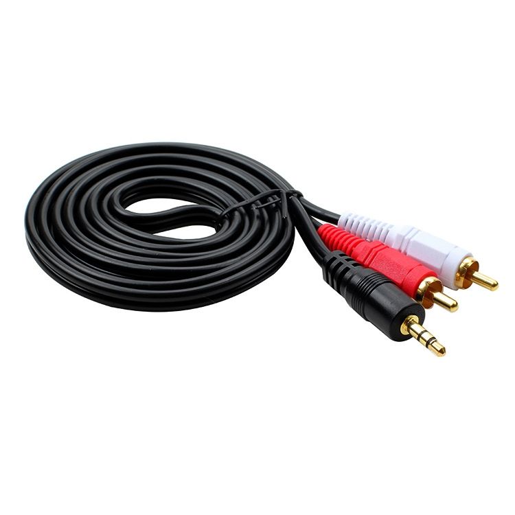 1.5m Full Copper 3.5mm To Double Lotus Audio Cabl