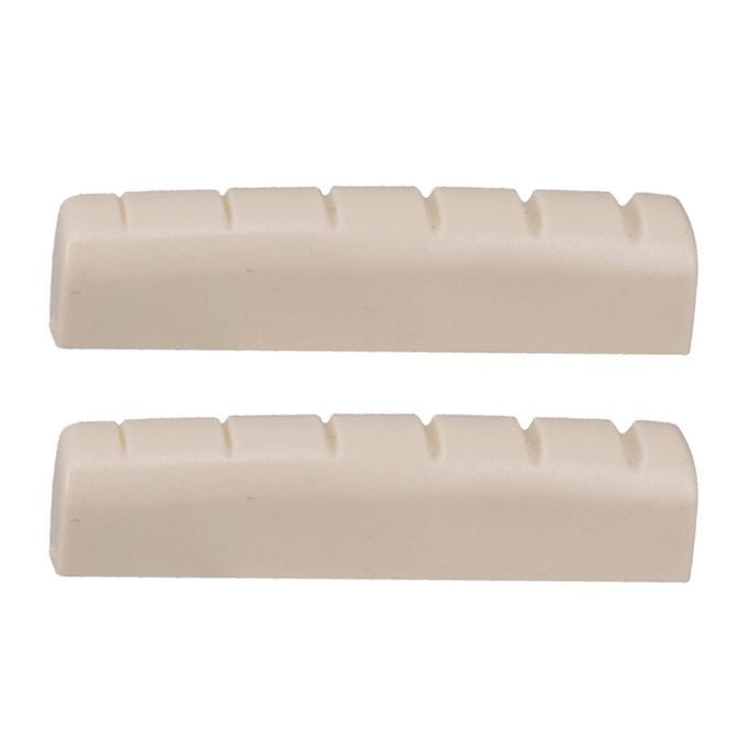 2 Pcs Beige Plastic Guitar Nut For Right Handed Acoustic Guitar 44x6x9