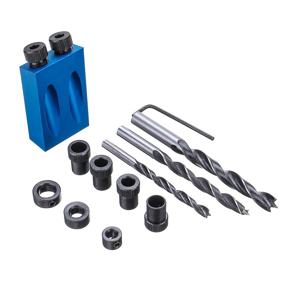 Pocket Hole Jig With Dowel Drill Set Drill Guide Woodworking