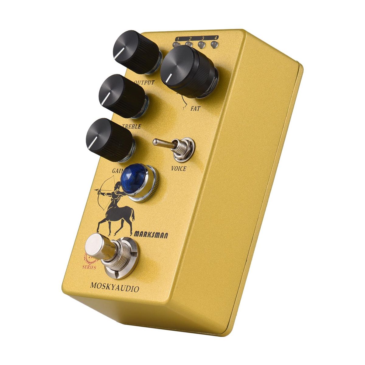 MOSKYAudio Overdrive/Preamp/Booster Guitar Effect Pedal 4 Clipping Mode Switch & Output/Treble/Gain Controls Compact Portable Digital Guitar Effector Effect Processor for Electric Guitar - MARKSMAN