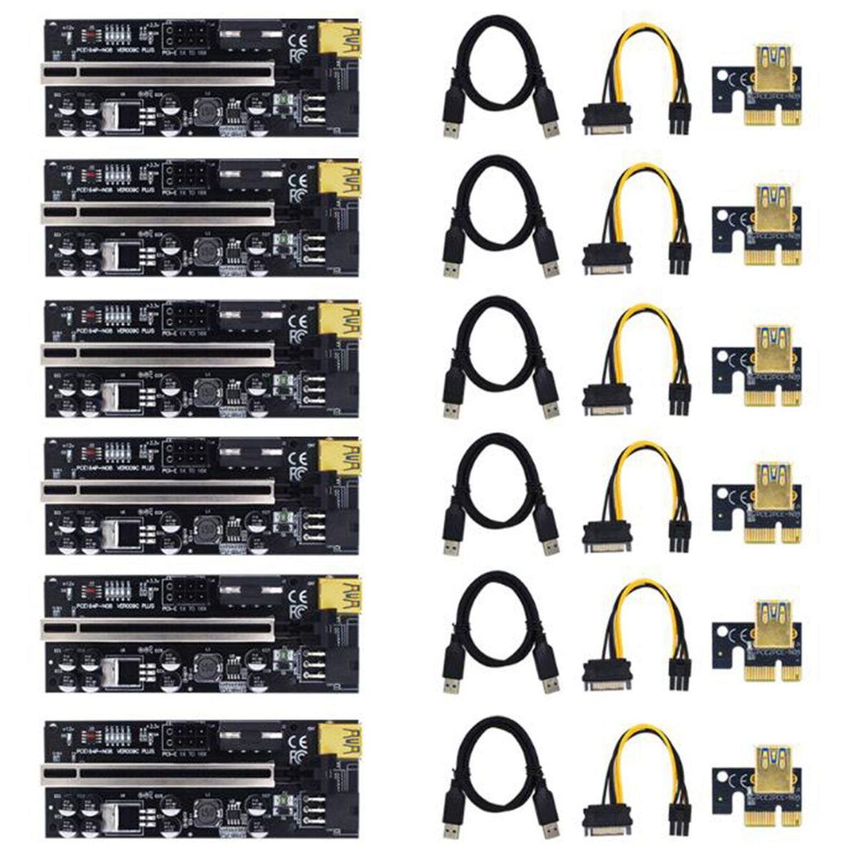 Version Riser 009C Plus PCI to E 1X 4X 8X 16X Extender Riser Card PCIE PCI Graphics Extension Miner Mining A