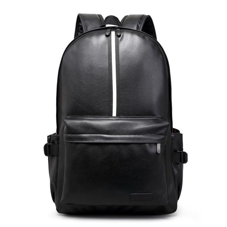 Preppy Style Leather School Backpack Bag For College