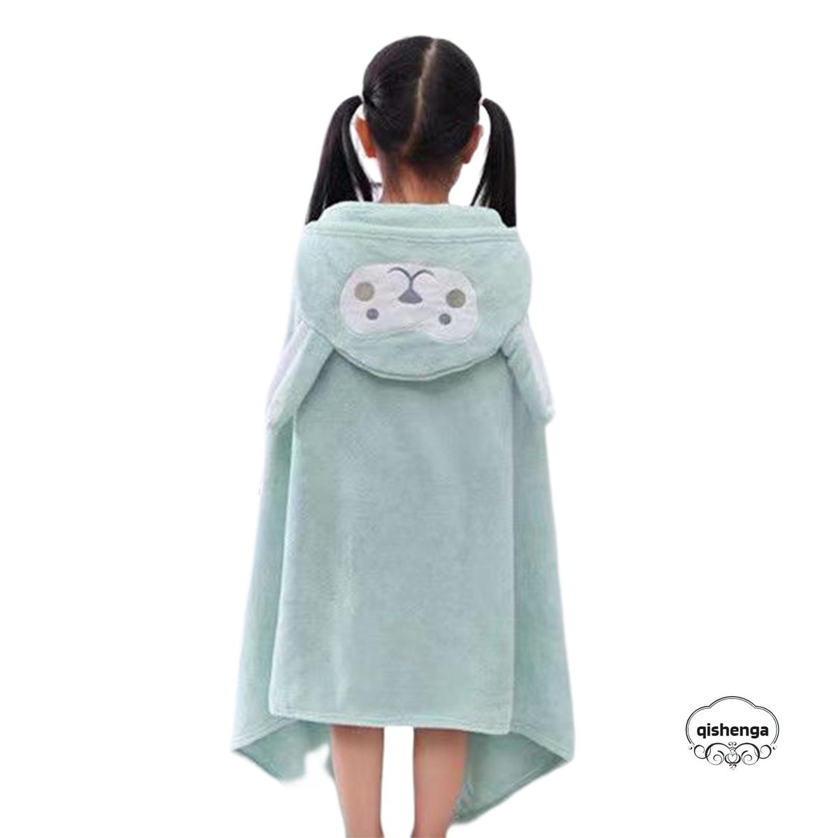 Cute Cartoon Children Bath Towel Soft Fluffy Hooded Bathrobe