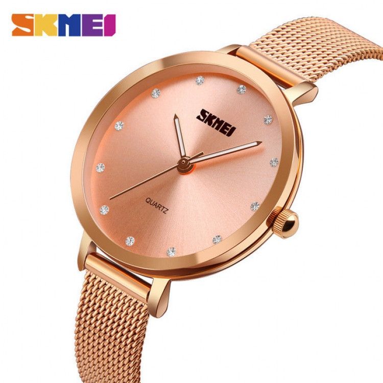 Women's Top Brand Studded Watch - Rose Gold + Free Bracelet