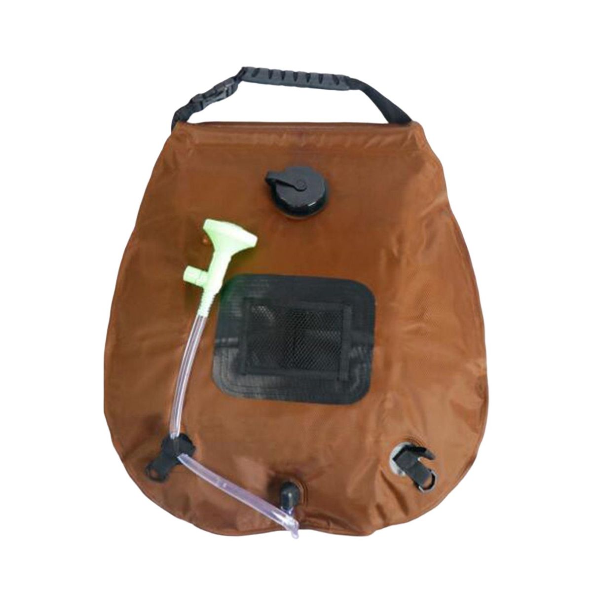 Solar Camping Shower Bag 5 Gallons/20L Removable Silicone Coffee