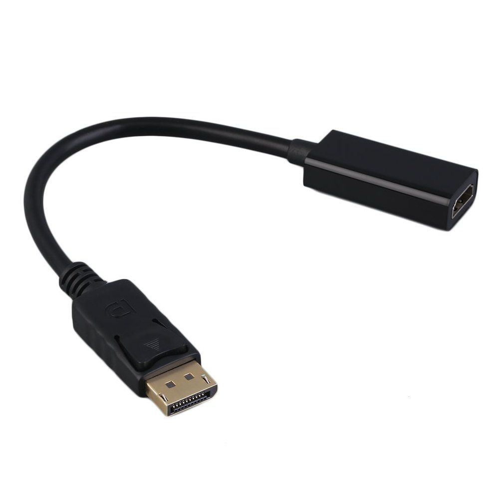 Display Port DP To HDMI- Ompatible Adapter 1080P M/F Display  Able  Onne Tor-black