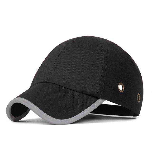 Work Safety Protective Helmet Bump Cap Hard Inner Shell Baseball Hat Style For Work Factory Shop Carrying Head Protection(#brim Black)