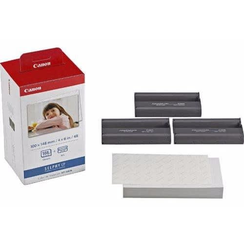 Selphy Cp Photo Printer Ink Ribbon And Paper Set Kp-108in