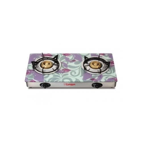 2-Burner Glass Top Gas Cooker - Qgc-2bg Eco