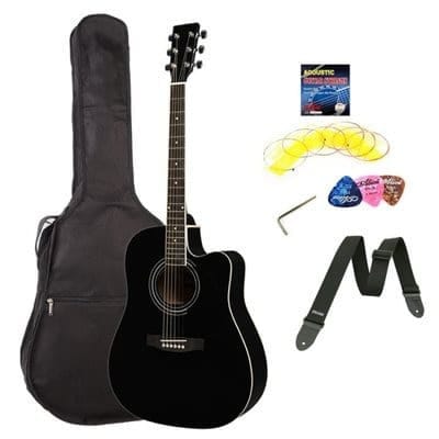 Acoustic Box Guitar - Raven Black