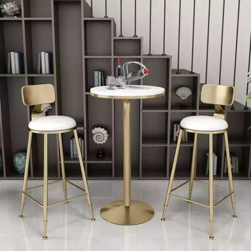 New Luxury High Bar Stool With Back Rest And Table