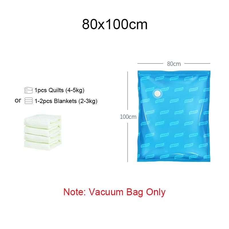 Vacuum Storage Bags for Comforters Blankets Clothes Pillows Hand Press Home Travel Space Saver Vacuum Sealer Compression Bag