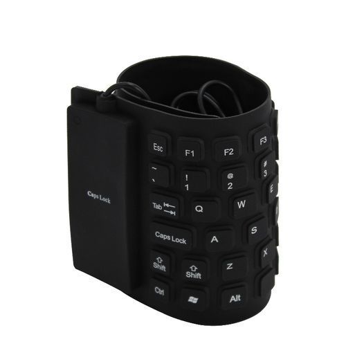 External + Foldable Keyboard USB Wired Keyboard For PC Laptop