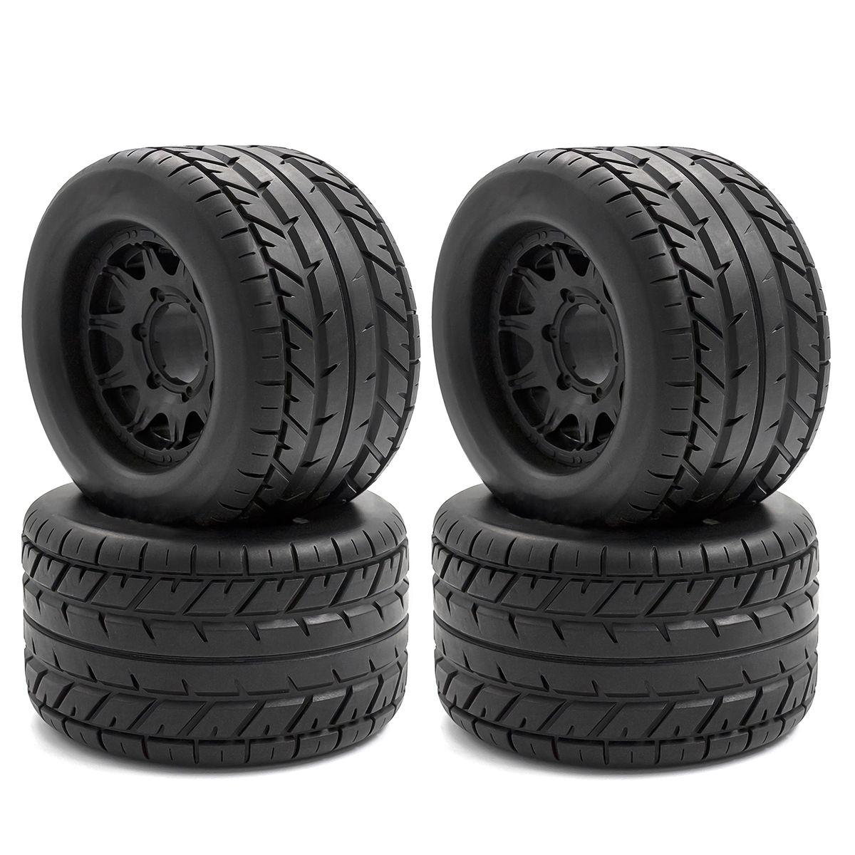 Car Tires With Wheel Rims 4pcs Replacement For 1/10 LOSI