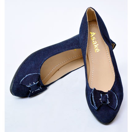 Women's Casual Jeans Flat Shoe - Blue