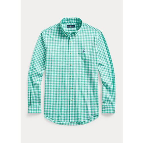 Classic Fit Gingham Stretch Poplin Shirt