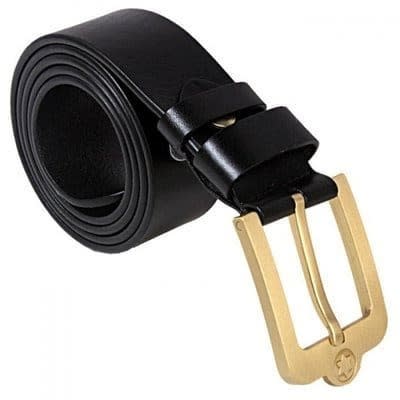 Men's Plain Leather Belt - Black