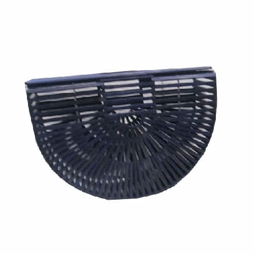Bamboo Basket Ark Clutch Purse - Purple