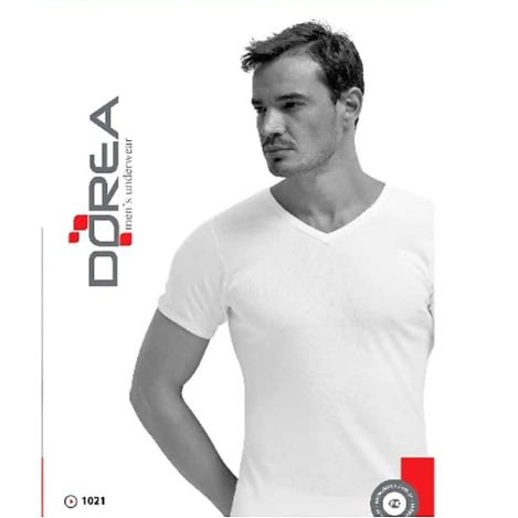 Dorea Men's White V-neck Vest- 100% Cotton