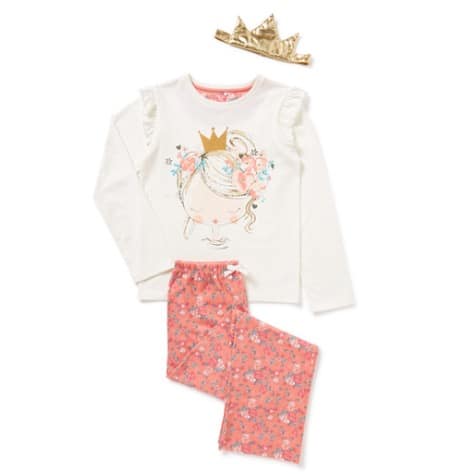 Sleepy Princess Pyjamas With Crown - Pink
