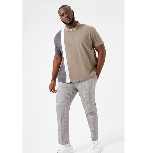 Plus And Tall Skinny Grey Check Trouser