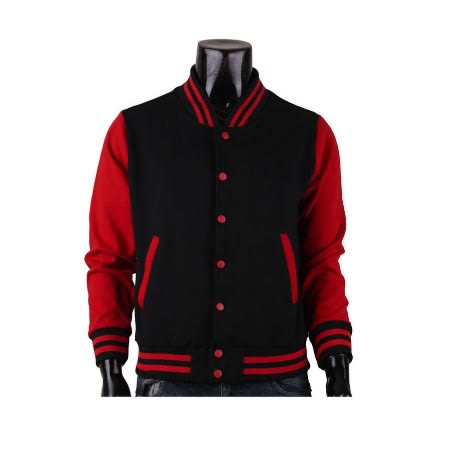 Correctshapers Varsity Jacket -Black And Wine