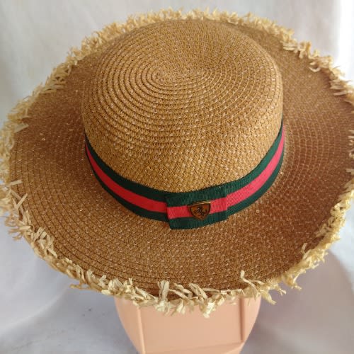 Unisex Niger-delta Fedora Hat With Straw Edges - Khaki Brown