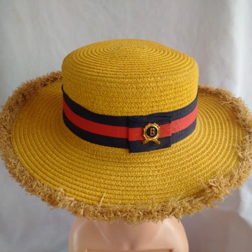 Unisex Niger-delta Fedora Hat With Straw Edges - Yellow