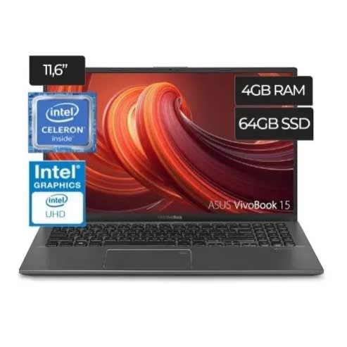 Vivobook L203na Laptop - Hd Display - Intel Celeron N3350 Processor - 4GB RAM - 64 GB SSD